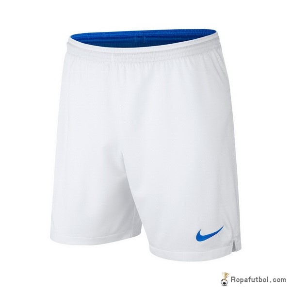 Pantalones Brasil Replica Segunda Ropa 2018 Blanco